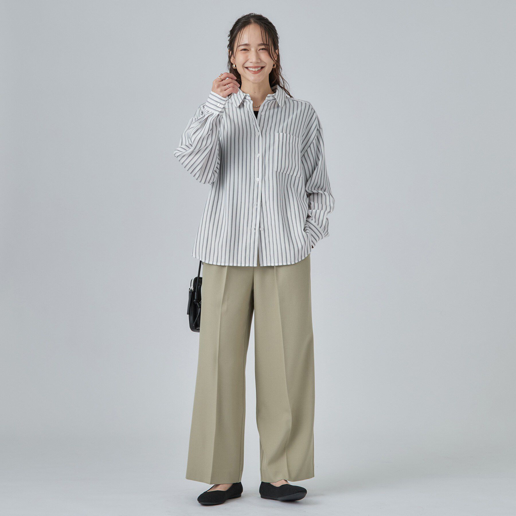 SHOO･LA･RUE「【洗濯後しわになりにくい/S-LL】気分で選ぶ 大人のデイリー使いに ベーシックシャツ」|シャツ・ブラウス|