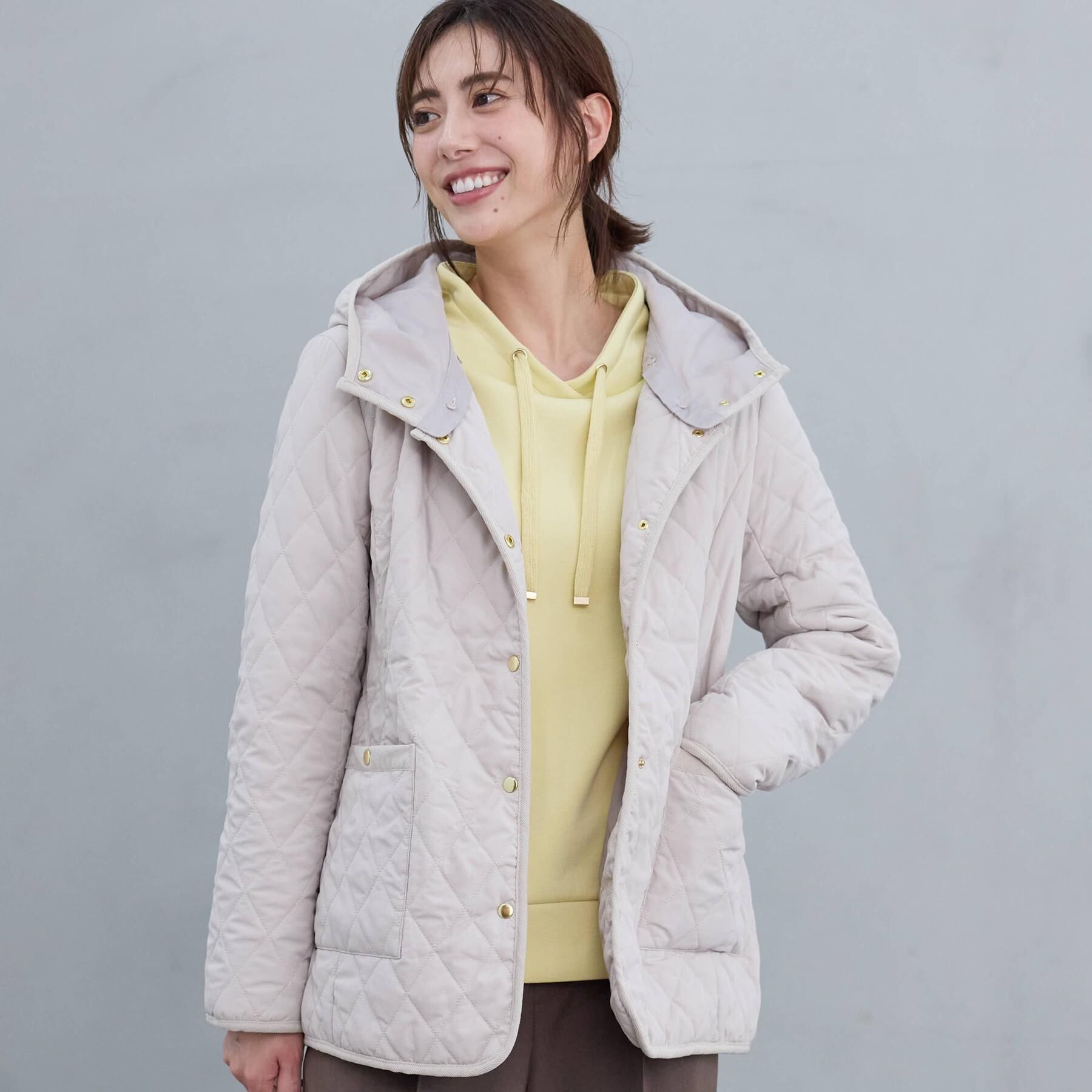 SHOO･LA･RUE「【撥水/S-LL/洗濯機可】2WAY中綿キルトジャケット」|ダウン|