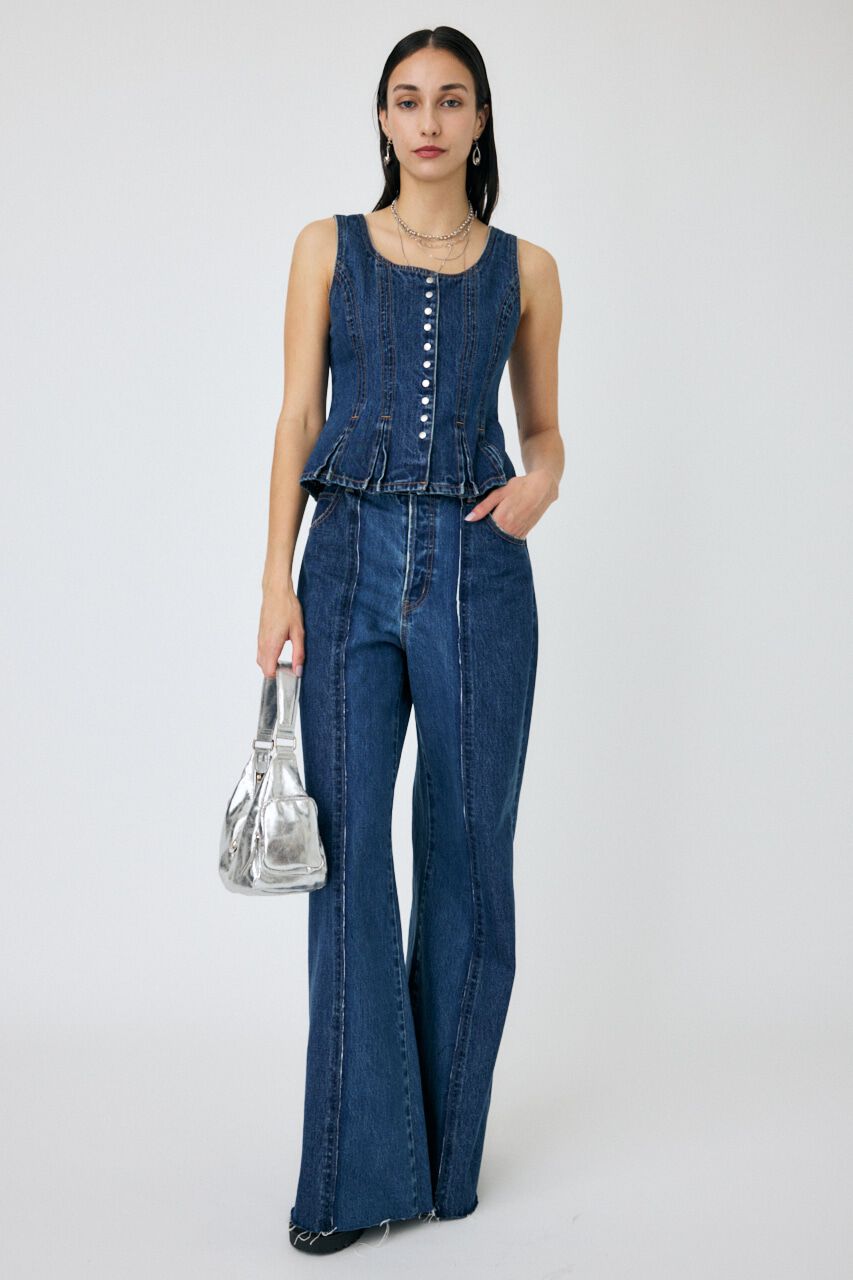 MOUSSY「BUTTON UP デニムトップス」|シャツ・ブラウス|