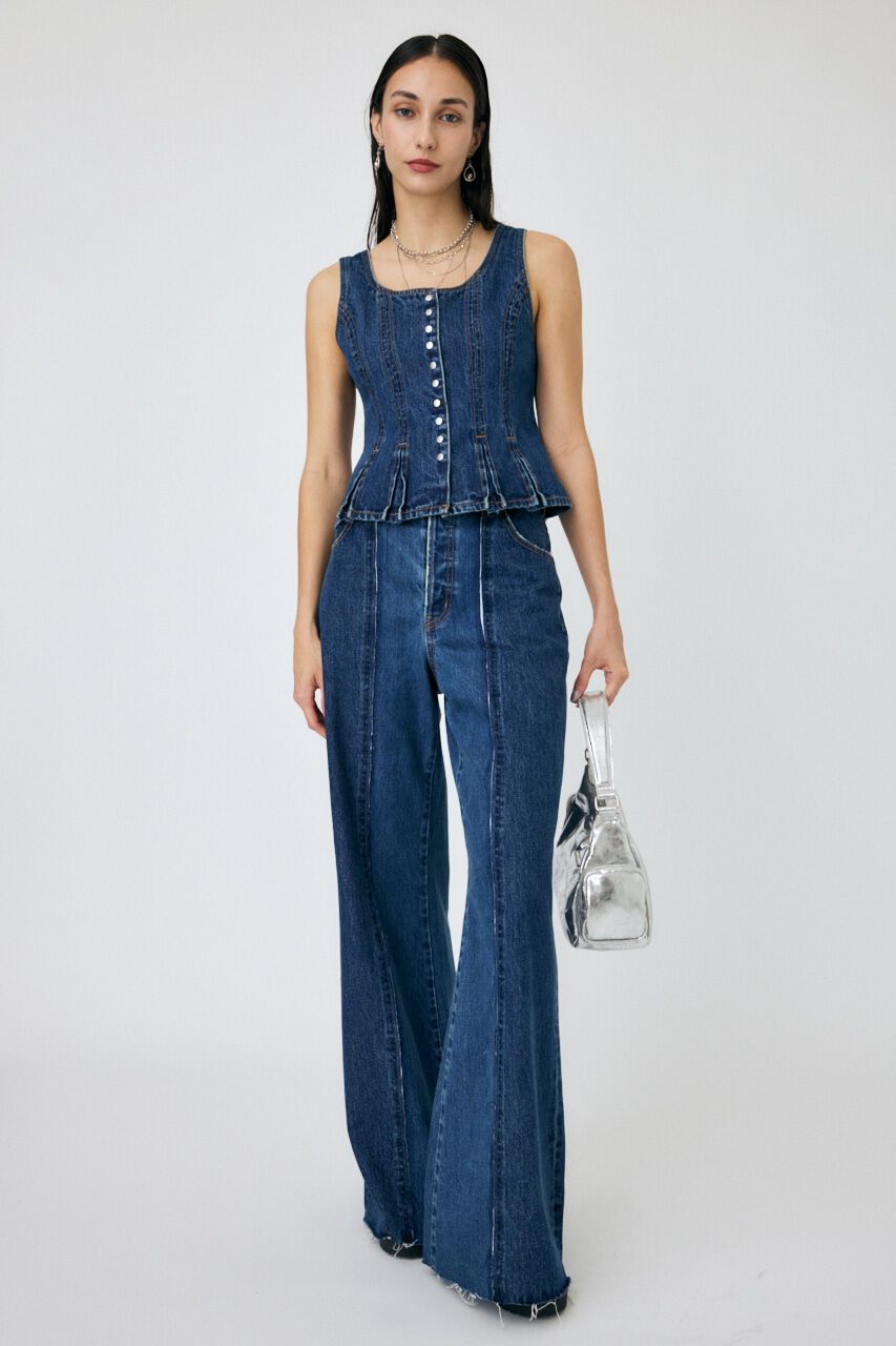 MOUSSY「BUTTON UP デニムトップス」|シャツ・ブラウス|