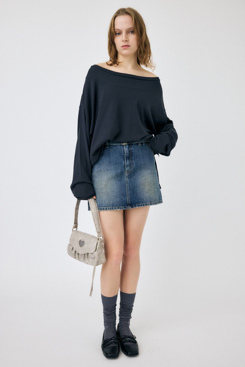 MOUSSY「BELTED DENIM ミニスカート」|スカート|