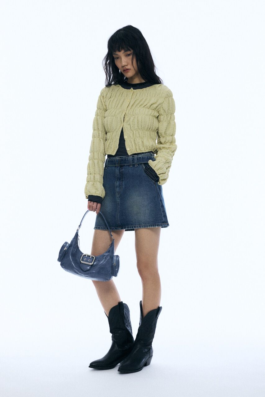MOUSSY「BELTED DENIM ミニスカート」|スカート|