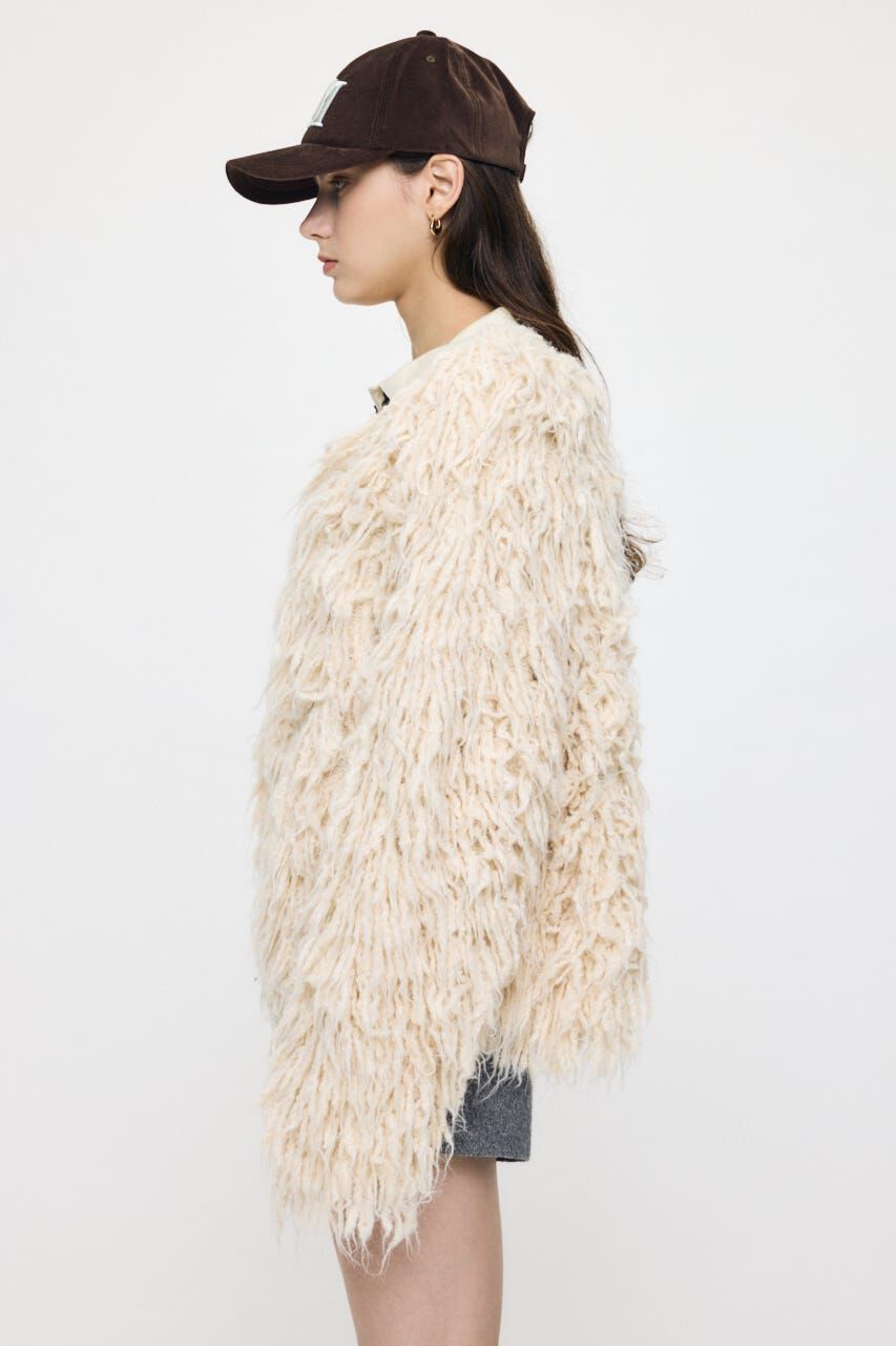 MOUSSY「SHAGGY FEATHER カーディガン」|カーディガン|