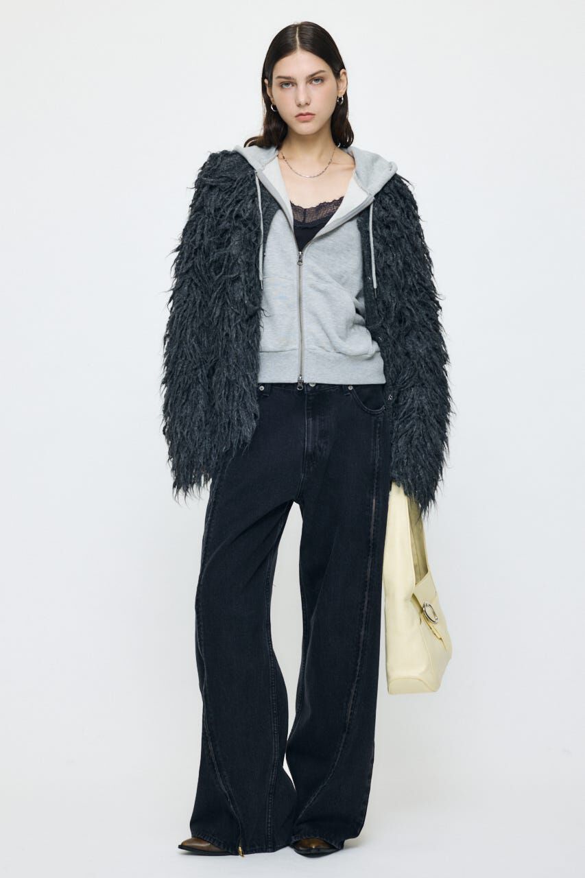 MOUSSY「SHAGGY FEATHER カーディガン」|カーディガン|