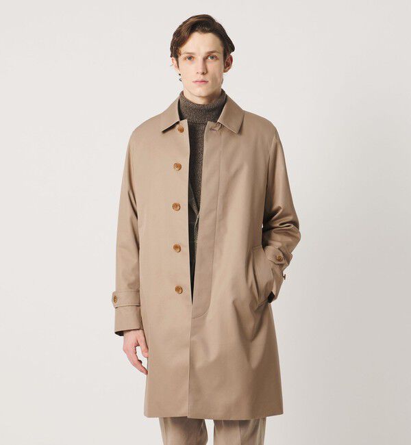 UNITED ARROWS「コットン/ポリエステル ギャバジン ステンカラーコート 撥水」|ステンカラーコート|BEIGE