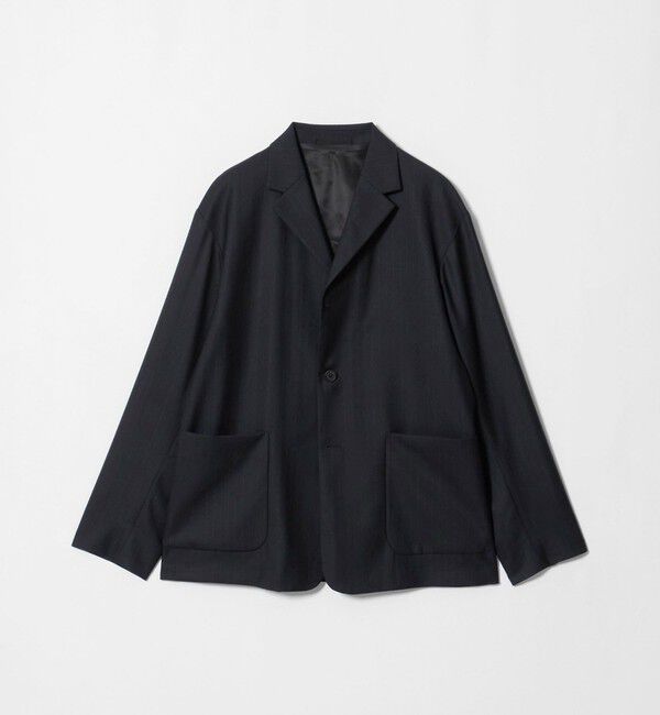 UNITED ARROWS「＜District＞ウール ストライプ シングル 2パッチポケット ジャケット」|テーラードジャケット|