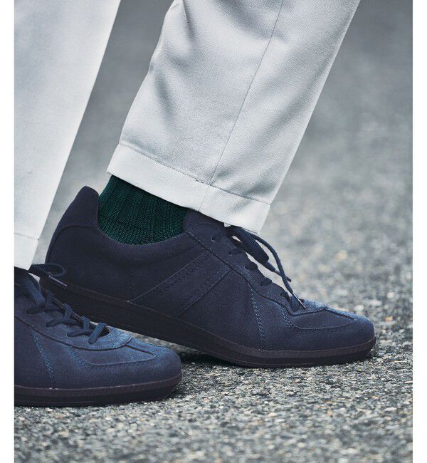 UNITED ARROWS green label relaxing「【別注】＜GERMAN TRAINeR＞GLR ジャーマントレーナー スエード スニーカー」|スニーカー|NAVY