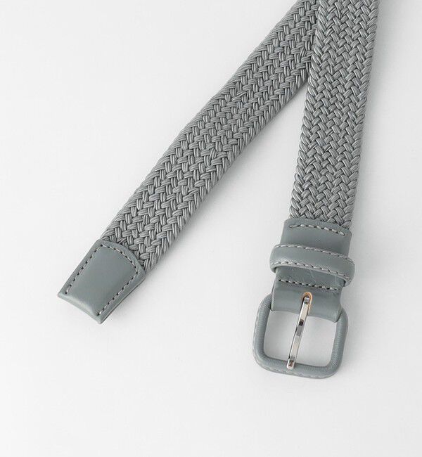 UNITED ARROWS green label relaxing「レザー バックル ゴムメッシュ ベルト」|ベルト|