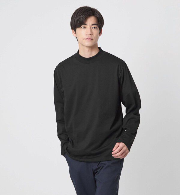 UNITED ARROWS green label relaxing「【WEB限定】JUST fit デイリーモック 長袖 Tシャツ -吸水速乾・抗菌-」|Tシャツ・カットソー|