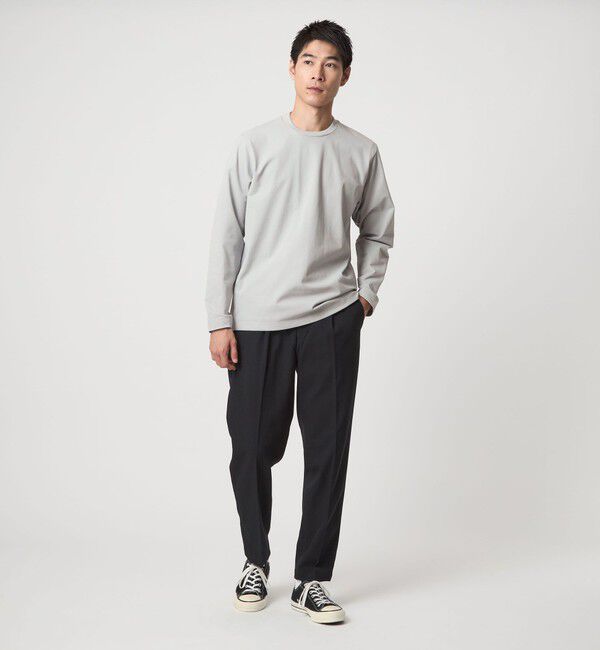 UNITED ARROWS green label relaxing「【WEB限定】JUST fit クリーン カノコ ジャケイン 長袖 Tシャツ -抗菌-」|Tシャツ・カットソー|