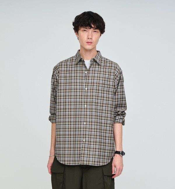 UNITED ARROWS green label relaxing「ウォッシャブル ビエラチェック ジャストルーズ 長袖 シャツ」|シャツ・ブラウス|