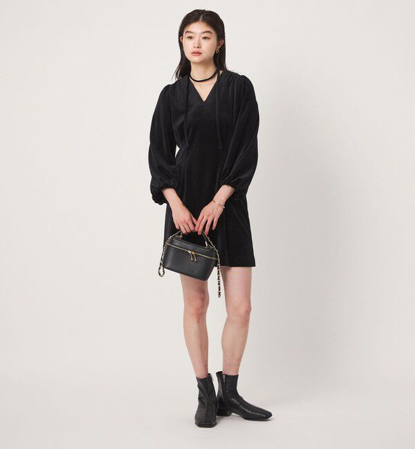 UNITED ARROWS green label relaxing「＜GLR_MINE＞ベロア ミニ ワンピース」|ワンピース|
