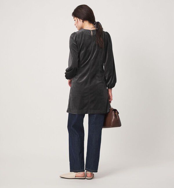 UNITED ARROWS green label relaxing「＜GLR_MINE＞ベロア ミニ ワンピース」|ワンピース|