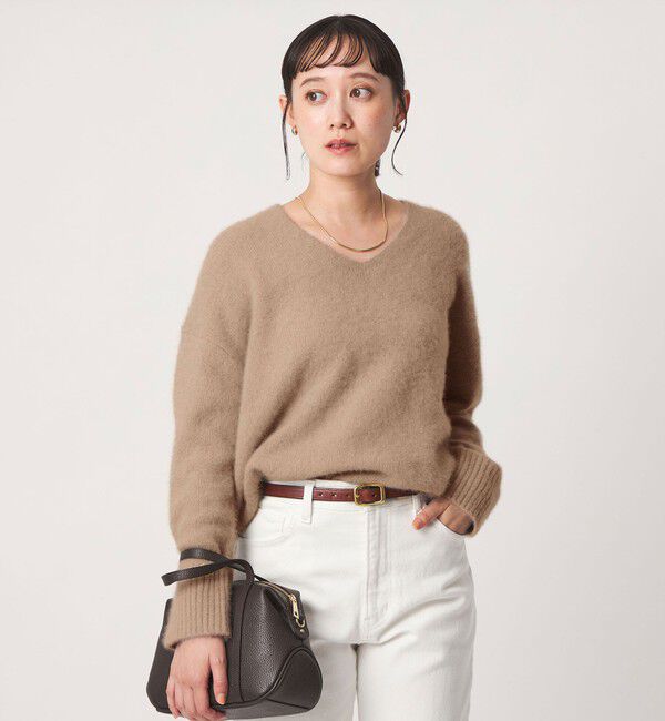 UNITED ARROWS green label relaxing「ヘアリー Vネック ニット プルオーバー」|ニット・セーター|MOCA
