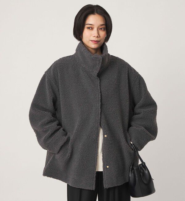 UNITED ARROWS green label relaxing「［size SHORTあり］ボア スタンドカラー ブルゾン」|ブルゾン・スタジャン|