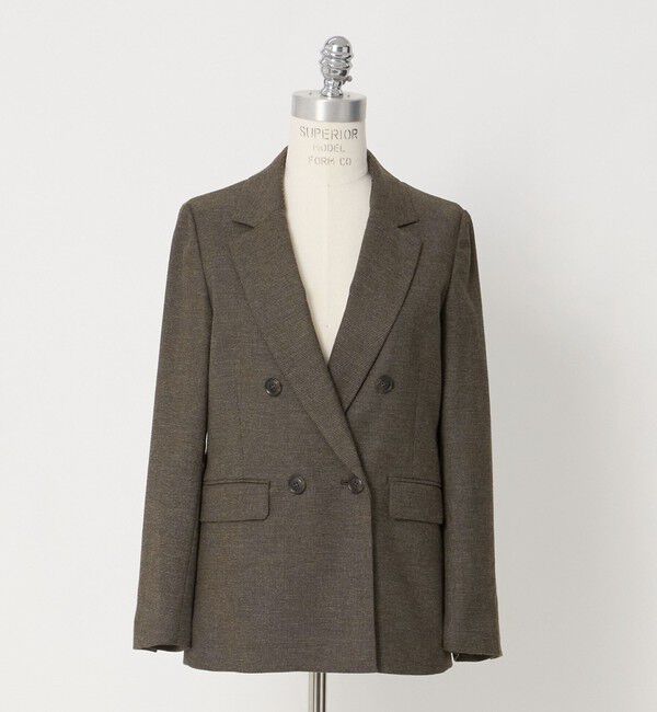 UNITED ARROWS green label relaxing「［size SHORT/TALLあり］ヘアライン ダブルジャケット ストレッチ」|テーラードジャケット|