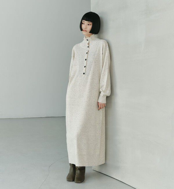 EMMEL REFINES「＜EMMEL REFINES＞EM ネップ Iライン ニットワンピース」|ワンピース|