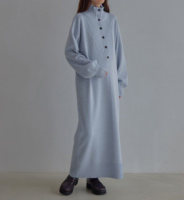 EMMEL REFINES「＜EMMEL REFINES＞EM ネップ Iライン ニットワンピース」|ワンピース|