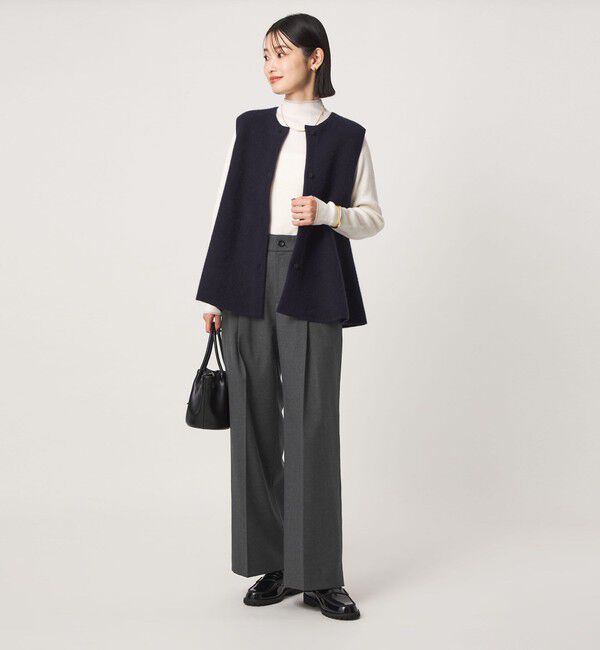 UNITED ARROWS green label relaxing「［size SHORT/TALLあり］Daily Chic サキソニー ワイド パンツ」|スラックス|