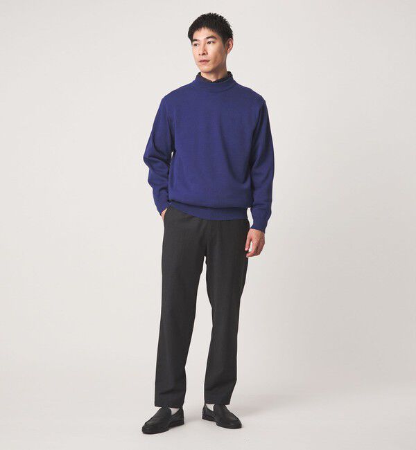 UNITED ARROWS green label relaxing「コットン ポリエステル シルク プレーティング モックネック ニット」|ニット・セーター|