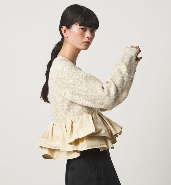 EMMEL REFINES「＜EMMEL REFINES＞EM ファンシー フリル カーディガン」|カーディガン|