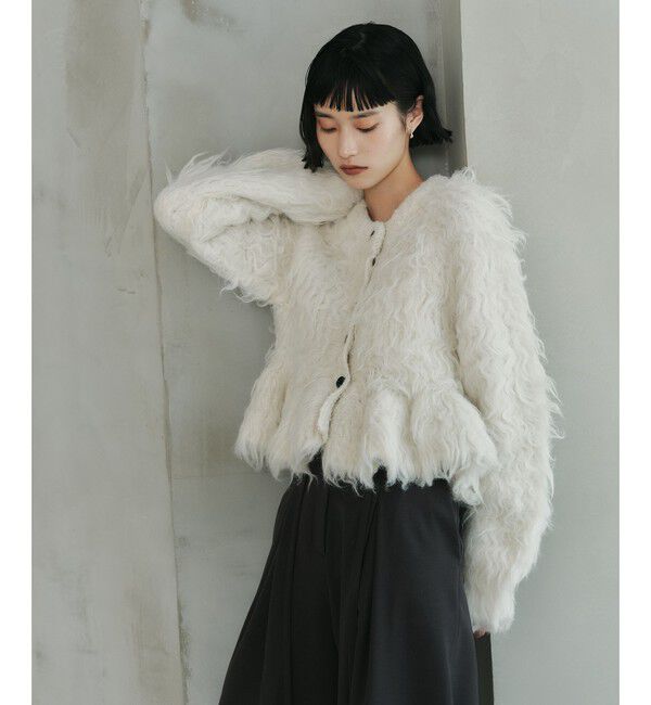 EMMEL REFINES「＜EMMEL REFINES＞EM フラッフィー ペプラム ニット カーディガン」|カーディガン|