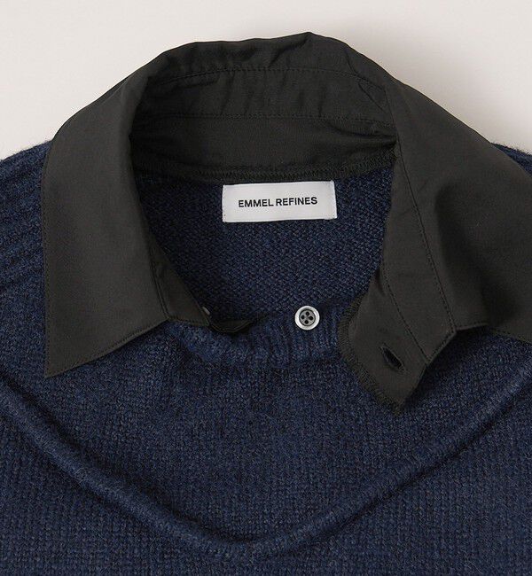 EMMEL REFINES「＜EMMEL REFINES＞EM エリツキ シャギー ミニ ニット ワンピース」|ワンピース|