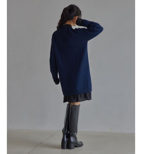 EMMEL REFINES「＜EMMEL REFINES＞EM エリツキ シャギー ミニ ニット ワンピース」|ワンピース|