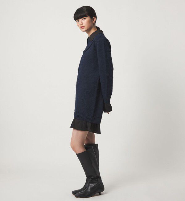 EMMEL REFINES「＜EMMEL REFINES＞EM エリツキ シャギー ミニ ニット ワンピース」|ワンピース|