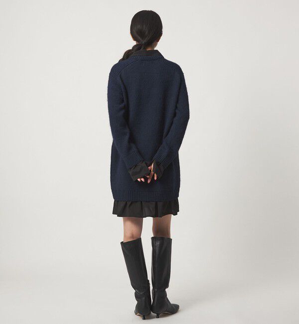 EMMEL REFINES「＜EMMEL REFINES＞EM エリツキ シャギー ミニ ニット ワンピース」|ワンピース|