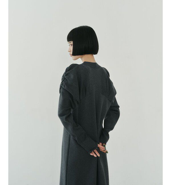 EMMEL REFINES「＜EMMEL REFINES＞EM キリカエ タックギャザー ニットワンピース」|ワンピース|