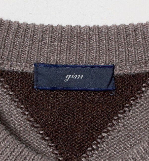 UNITED ARROWS green label relaxing「＜GIM＞アーガイル 7G クルーネック ニット」|ニット・セーター|