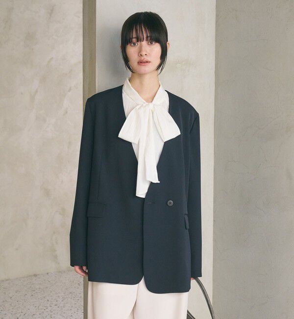 BEAUTY&YOUTH UNITED ARROWS「【WEB限定 Wardrobe DAILY MINIMAL】リボンタイブラウス -2WAY/ウォッシャブル-」|シャツ・ブラウス|