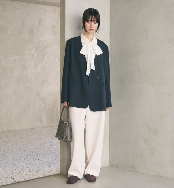 BEAUTY&YOUTH UNITED ARROWS「【WEB限定 Wardrobe DAILY MINIMAL】リボンタイブラウス -2WAY/ウォッシャブル-」|シャツ・ブラウス|