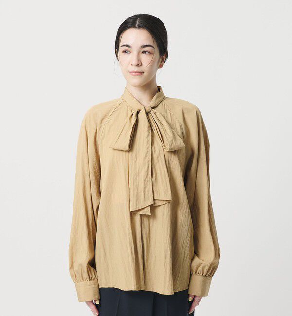 BEAUTY&YOUTH UNITED ARROWS「【WEB限定 Wardrobe DAILY MINIMAL】リボンタイブラウス -2WAY/ウォッシャブル-」|シャツ・ブラウス|