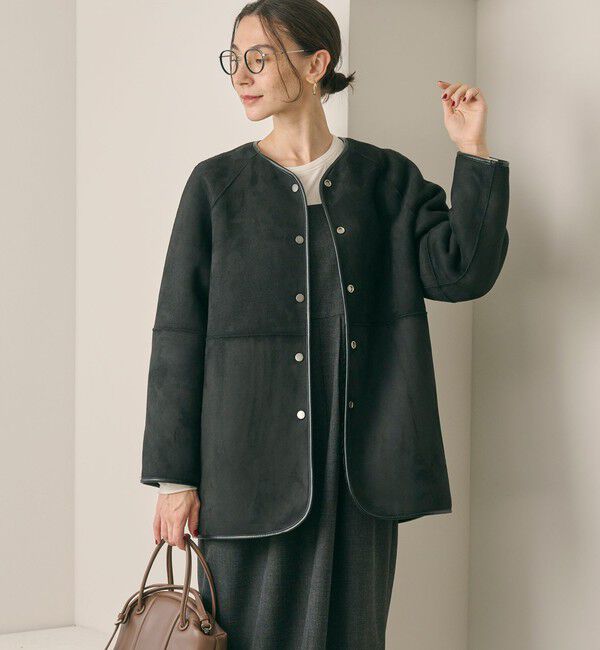 BEAUTY&YOUTH UNITED ARROWS「【WEB限定】ボア&times;フェイクムートン リバーシブルジャケット 」|その他|
