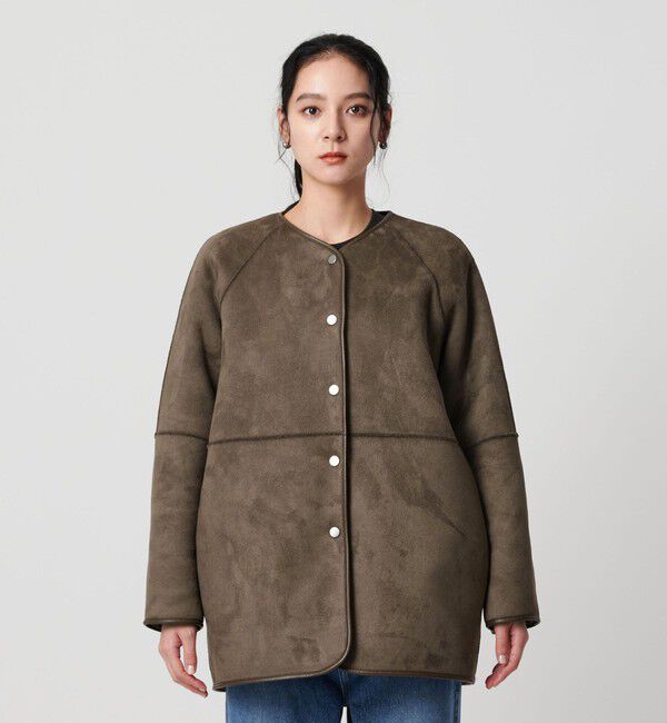 BEAUTY&YOUTH UNITED ARROWS「【WEB限定】ボア&times;フェイクムートン リバーシブルジャケット 」|その他|