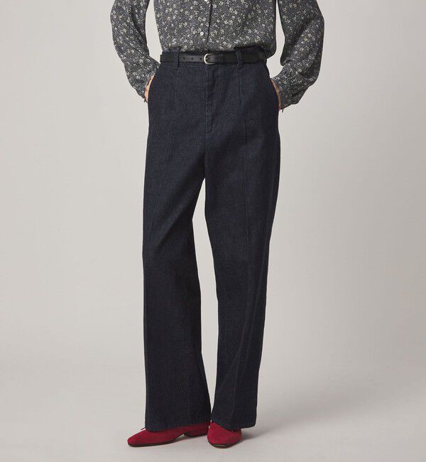 STEVEN ALAN「＜Steven Alan＞コットン スラックス デニムパンツ」|デニム|NAVY