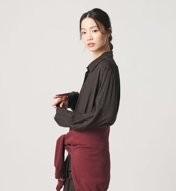 BEAUTY&YOUTH UNITED ARROWS「レーヨン ドットジャガード タック レギュラーカラー シャツ」|シャツ・ブラウス|