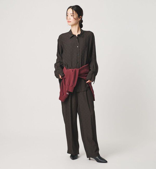 BEAUTY&YOUTH UNITED ARROWS「レーヨン ドットジャガード タック レギュラーカラー シャツ」|シャツ・ブラウス|