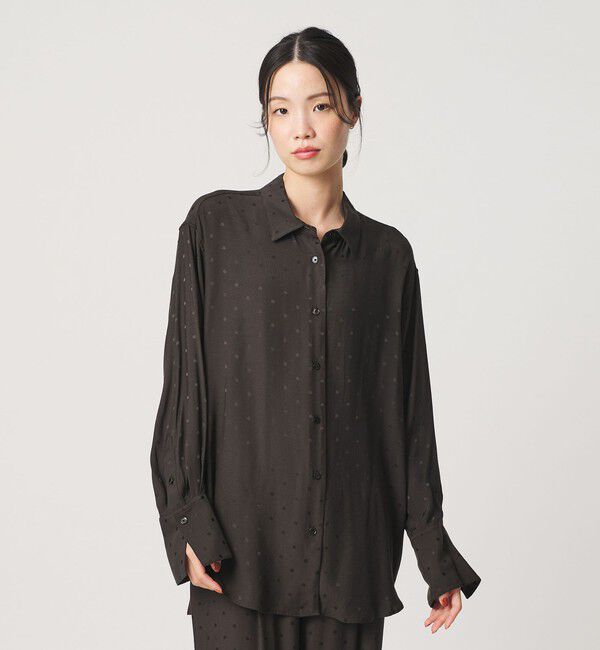 BEAUTY&YOUTH UNITED ARROWS「レーヨン ドットジャガード タック レギュラーカラー シャツ」|シャツ・ブラウス|