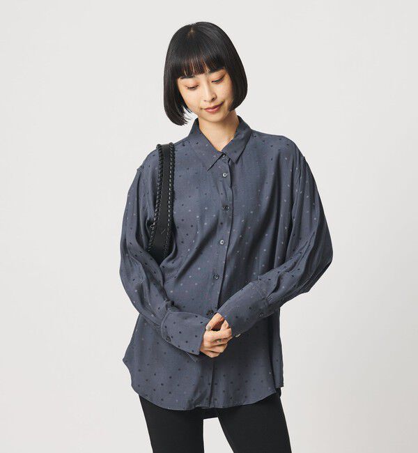 BEAUTY&YOUTH UNITED ARROWS「レーヨン ドットジャガード タック レギュラーカラー シャツ」|シャツ・ブラウス|