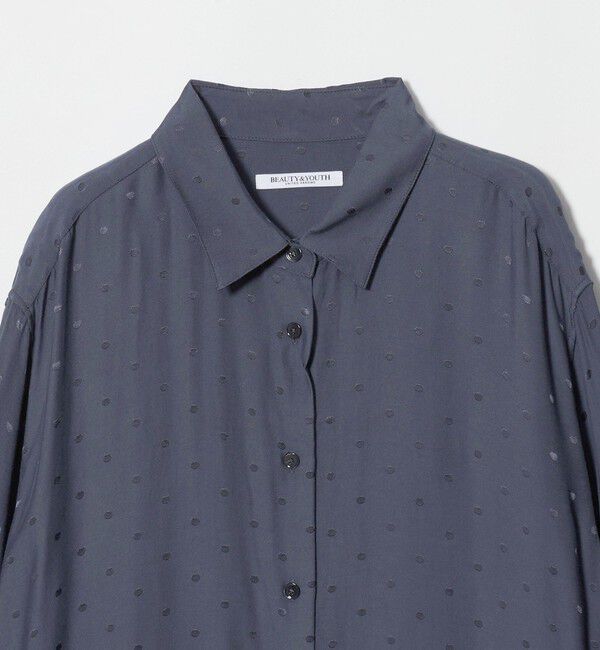 BEAUTY&YOUTH UNITED ARROWS「レーヨン ドットジャガード タック レギュラーカラー シャツ」|シャツ・ブラウス|