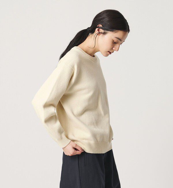 BEAUTY&YOUTH UNITED ARROWS「コットンブレンド バックタック ニットプルオーバー ウォッシャブル」|ニット・セーター|