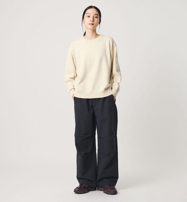 BEAUTY&YOUTH UNITED ARROWS「コットンブレンド バックタック ニットプルオーバー ウォッシャブル」|ニット・セーター|