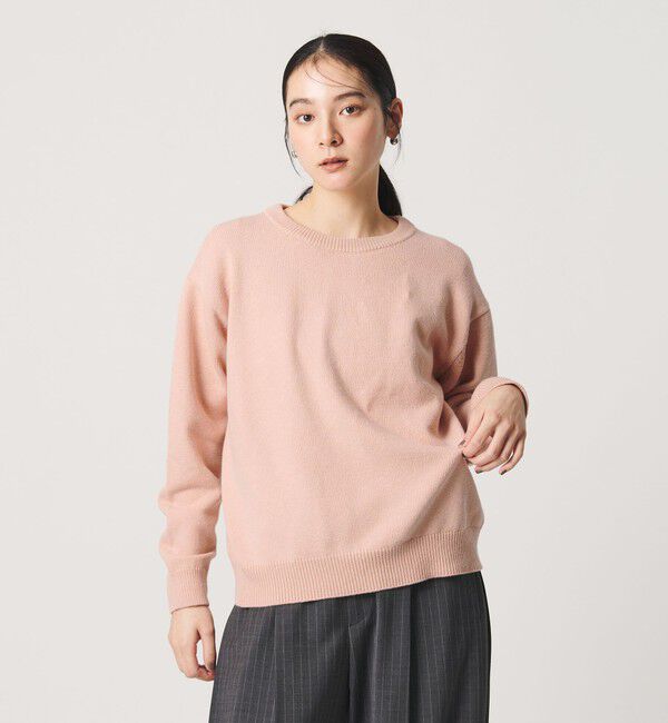 BEAUTY&YOUTH UNITED ARROWS「コットンブレンド バックタック ニットプルオーバー ウォッシャブル」|ニット・セーター|