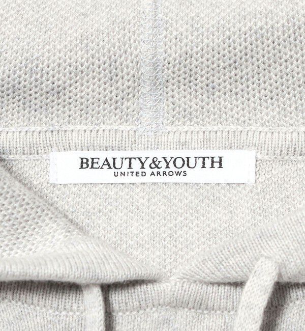 BEAUTY&YOUTH UNITED ARROWS「コットンウールブレンド ソリッド＆ボーダーニットフーディ ウォッシャブル」|ニット・セーター|