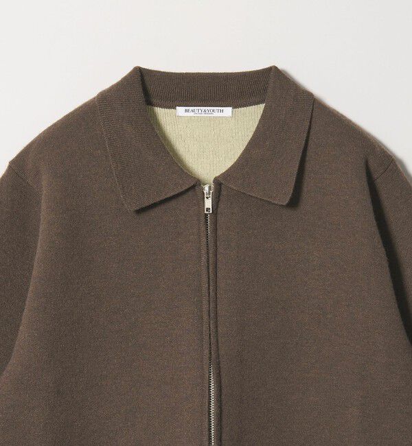BEAUTY&YOUTH UNITED ARROWS「【WEB限定 Wardrobe DAILY MINIMAL】バイカラー ジップ カーディガン」|カーディガン|