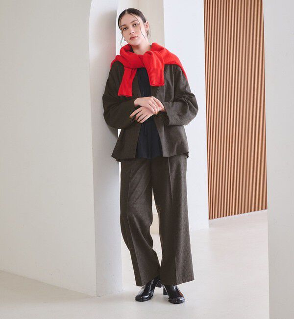 BEAUTY&YOUTH UNITED ARROWS「【WEB限定 Wardrobe DAILY MINIMAL】チェック バックゴム ワイドパンツ」|その他|