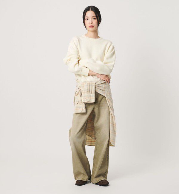 BEAUTY&YOUTH UNITED ARROWS「ロゴクルーネック ニットプルオーバー ウォッシャブル」|ニット・セーター|